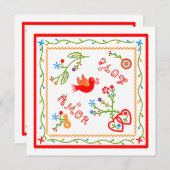 Invitation Noces de mouchoirs portugais (Devant / Derrière)