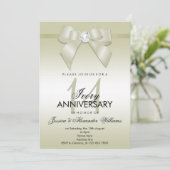 Invitation Noces de Nacre et Ruban 14 Ans de Mariage (Debout devant)