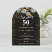 Invitation Noces de Peacock à 50 ans de mariage (Debout devant)