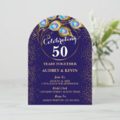 Invitation Noces de Peacock à 50 ans de mariage (Debout devant)