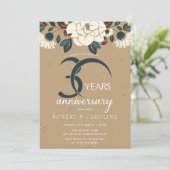 Invitation Noces de perle 30e anniversaire de mariage (Debout devant)