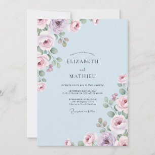 Invitation Noces de Pervenche Flore Chuchotante