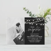 Invitation Noces de photo noir et blanc 50e anniversaire de m (Debout devant)