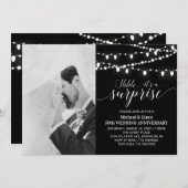 Invitation Noces de photo noir et blanc 50e anniversaire de m (Devant / Derrière)