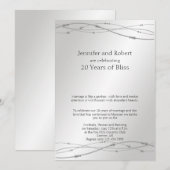 Invitation Noces de platine pour 20 ans de mariage (Devant / Derrière)