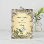 Invitation Noces de rose en or 50e anniversaire de mariage (Debout devant)