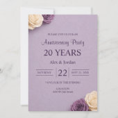 Invitation Noces de Rose Pourpre (Devant)