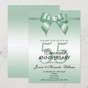 Invitation Noces de rubis et de ruban 55e anniversaire de mar