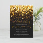 Invitation Noces de rubis Hollywood Glam 40e anniversaire de  (Debout devant)