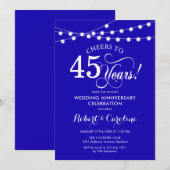 Invitation Noces de saphir 45 ans de mariage (Devant / Derrière)