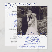 Invitation Noces de saphir DES ANNÉES DANS L'ÉTERNITÉ Photo (Devant / Derrière)