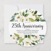 Invitation Noces de silver 25 Ans Anniversaire de Mariage Fle (Devant)