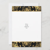 Invitation Noces de soie d'or et de noir 50e anniversaire de  (Dos)