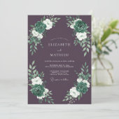 Invitation Noces d'hiver Divine Prune (Debout devant)