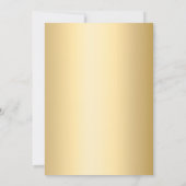 Invitation noces d'or 50 ans de mariage avec verdure dorée (Dos)