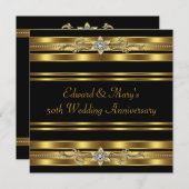 Invitation Noces d'or : 50e anniversaire de mariage (Devant / Derrière)