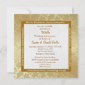 Invitation Noces d'or 50e anniversaire de mariage (Dos)