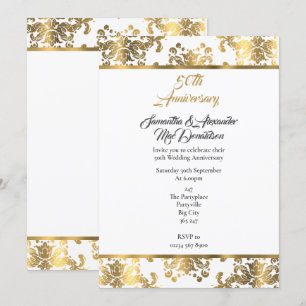 Invitation Noces d'or 50e anniversaire de mariage