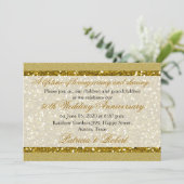 Invitation Noces d'Or 50e Anniversaire de Mariage Doré Paille (Debout devant)