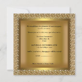 Invitation Noces d'or - 50e Anniversaire de Mariage Élégant (Dos)