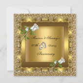 Invitation Noces d'or - 50e Anniversaire de Mariage Élégant (Devant)