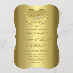 Invitation Noces d'or 50e anniversaire de mariage Nous sommes