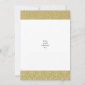Invitation Noces d'or damassé 50 ans de mariage (Dos)