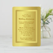 Invitation Noces d'or d'anniversaire de mariage 50 ans (Debout devant)