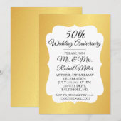 Invitation - Noces d'or de 50e anniversaire de mar (Devant / Derrière)