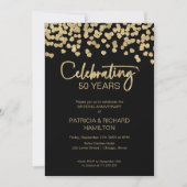 Invitation Noces d'or de Black Gold (Devant)