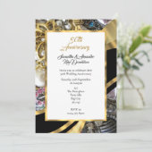 Invitation Noces d'or de mariage (Debout devant)