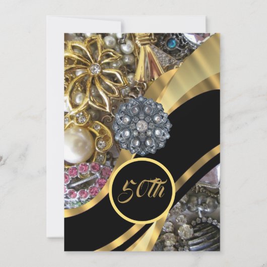 Invitation Noces d'or de mariage (Dos)