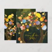 Invitation Noces d'or des 50 ans de mariage de Love Trees (Devant / Derrière)