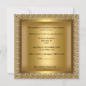 Invitation Noces d'or Élégant 50e Anniversaire de Mariage (Dos)