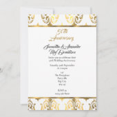 Invitation Noces d'or et de damas (Devant)