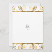 Invitation Noces d'or et de damas (Dos)