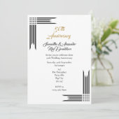 Invitation Noces d'or noir et blanc (Debout devant)