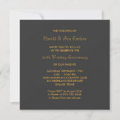 Invitation Noces d'or Roses 50e anniversaire de mariage (Dos)