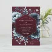 Invitation Noces Élégance Floraison Bourguignonne (Debout devant)