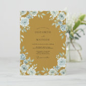 Invitation Noces Eucalyptus au feuillage bleu acier ocre (Debout devant)