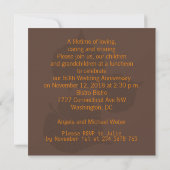 Invitation Noces feuilles d'automne dorées (Dos)