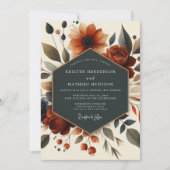 Invitation Noces Fleur d'Automne Sienne (Devant)