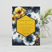 Invitation Noces Fleur de Safran Nocturne (Debout devant)