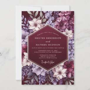Invitation Noces Fleur Garnet Majestic