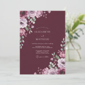 Invitation Noces Fleurie de Bourgogne (Debout devant)