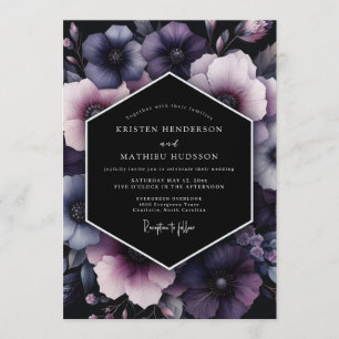 Invitation Noces Fleurie de Crépuscule de Glycine