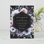 Invitation Noces Florales Nocturne Pervenche (Debout devant)