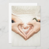 Invitation Noces 'Les cœurs dans nos mains' (Devant / Derrière)