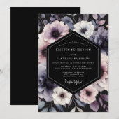 Invitation Noces Nocturne Periwinkle Prune (Devant / Derrière)
