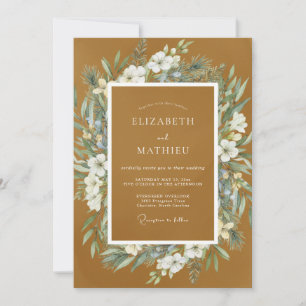 Invitation Noces Ochre Gracieuses Automnales